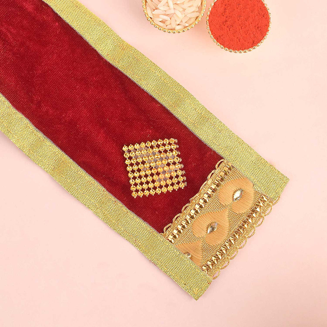 Decorative Diamond Patches Ganpati Idol Patka