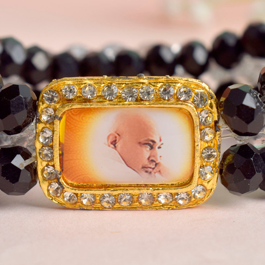 Black & Grey Triple Layer Guruji Swaroop Bracelet