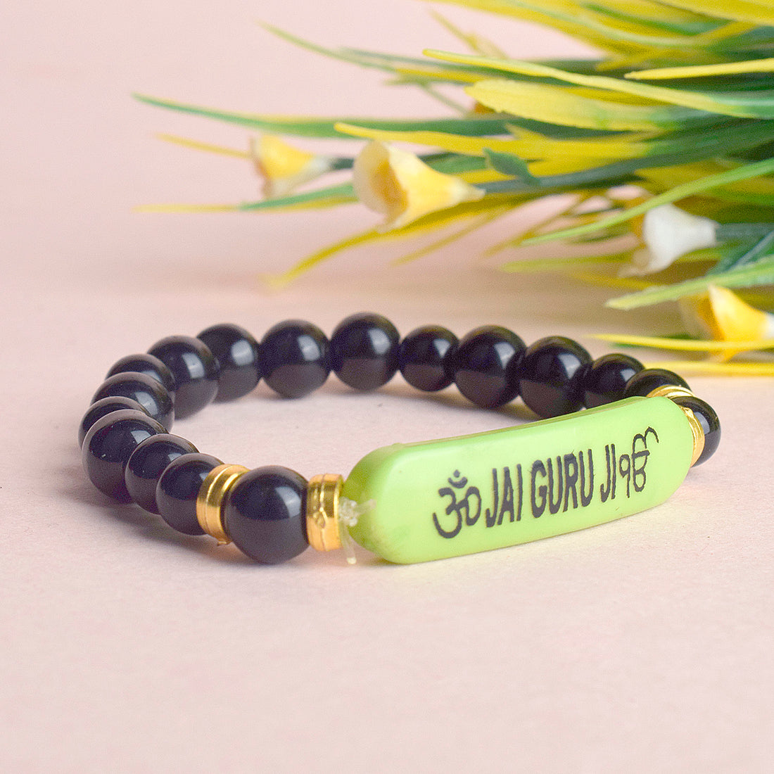 Jai Guru Ji Round Pearl Bracelet, Handmade Bracelets for Men and Women