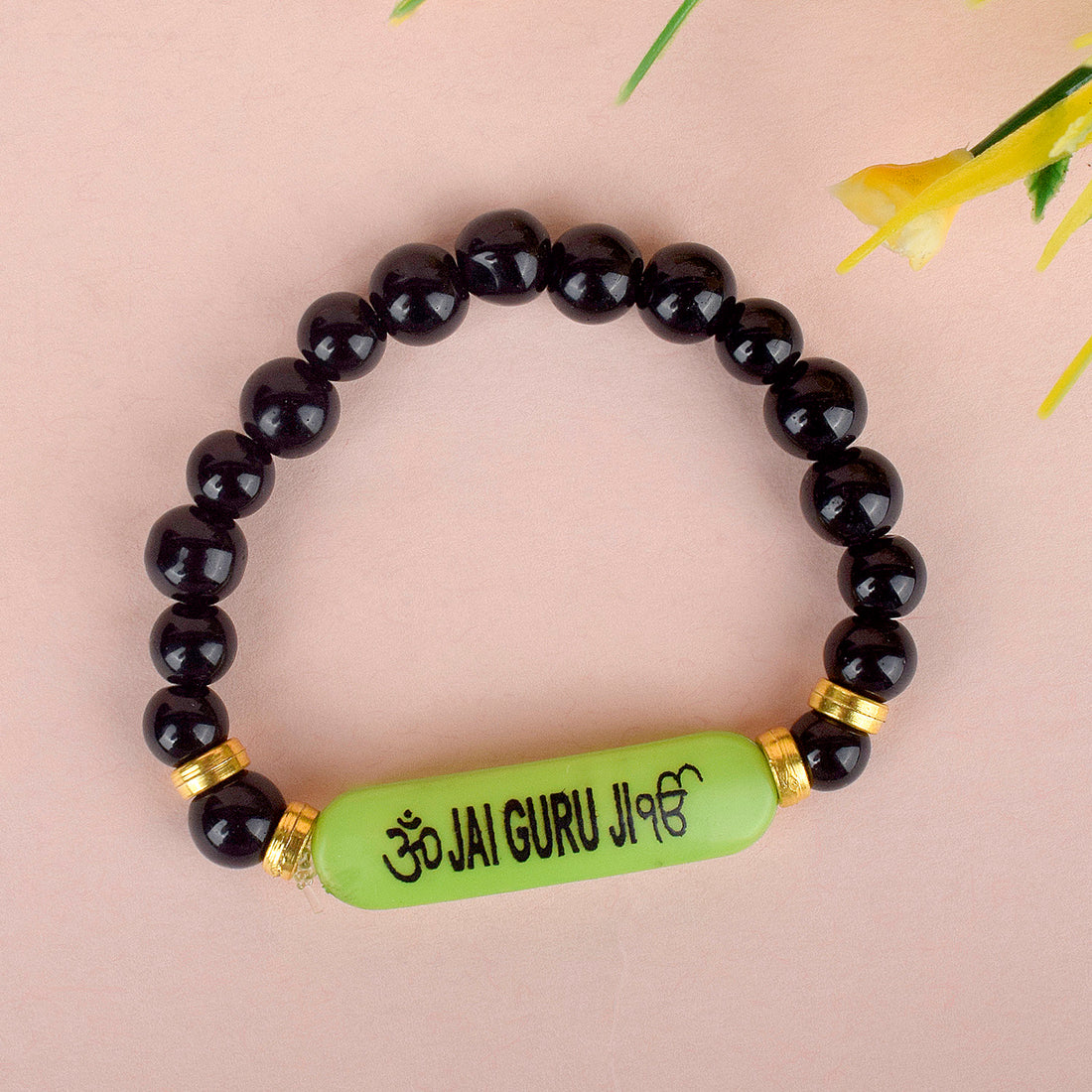 Jai Guru Ji Round Pearl Bracelet, Handmade Bracelets for Men and Women