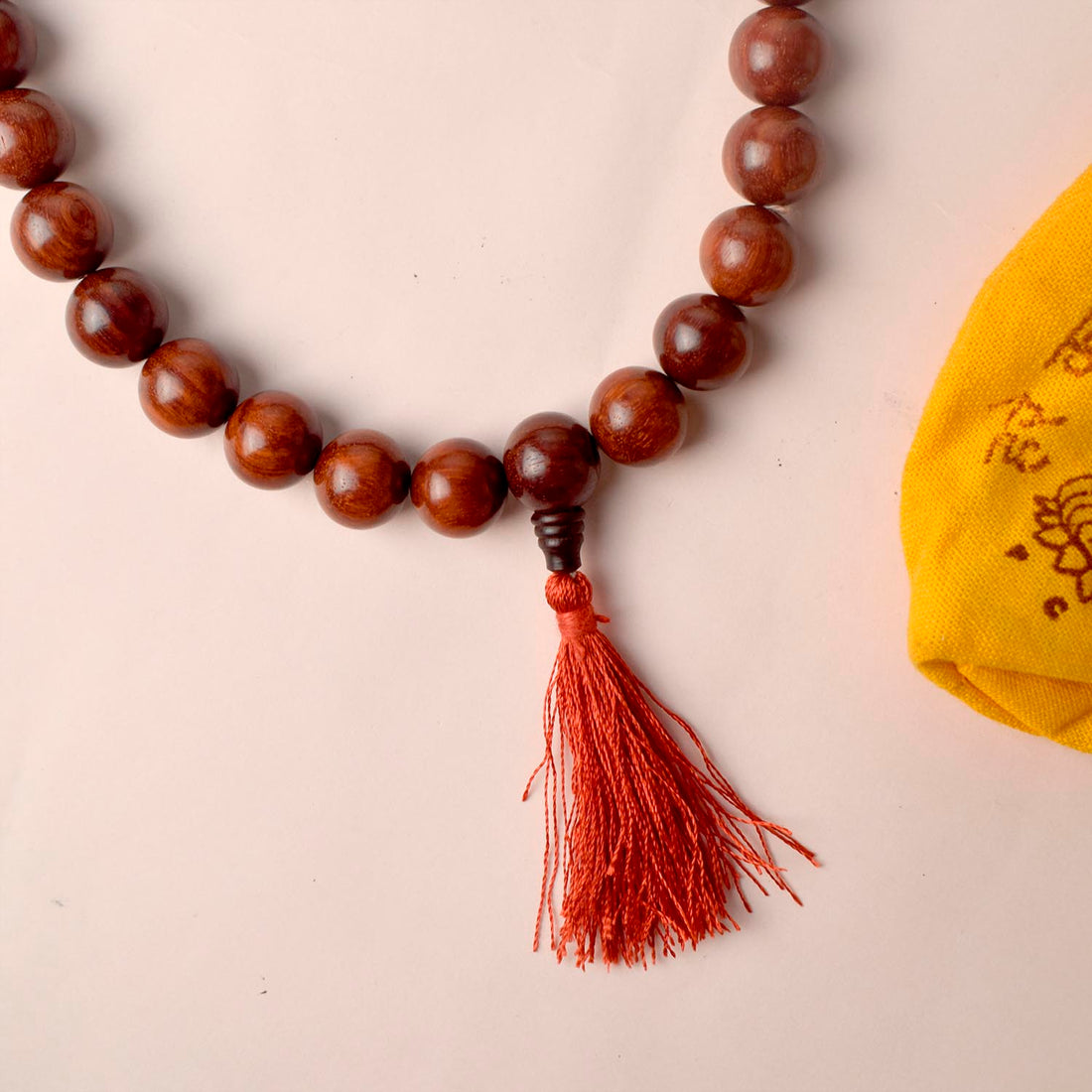 Certified 16mm 100% Original Authentic Pure Red Sandalwood Jap Mala (Andhra Pradesh)