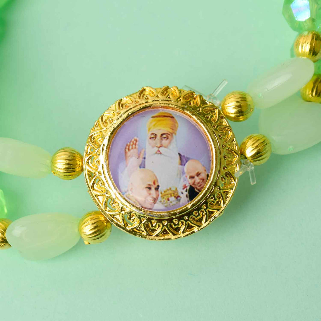 Charming Guruji Swaroop Bracelet (Assorted) – Round & Heart Beads