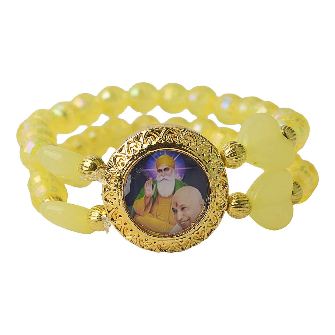 Charming Guruji Swaroop Bracelet (Assorted) – Round & Heart Beads