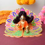 Colourful Matka & Leaf Embroidered Laddu Gopal Dress (Assorted)