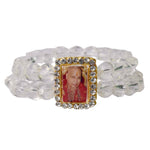Guruji Bracelet White Beads (Assorted) – Pink & White