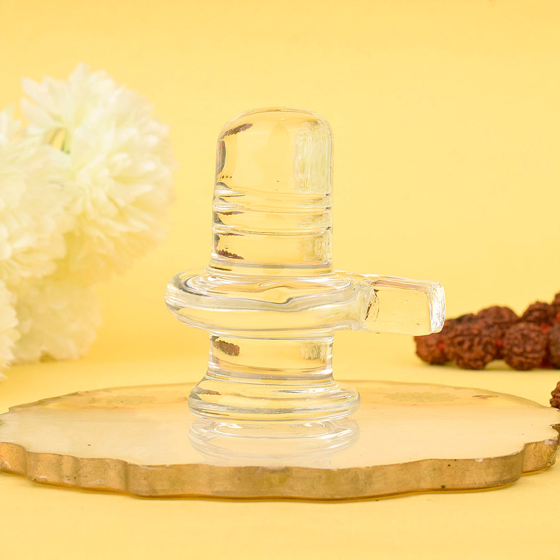 Sacred Sphatik Glass Shiva Lingam – Divine Energy Idol