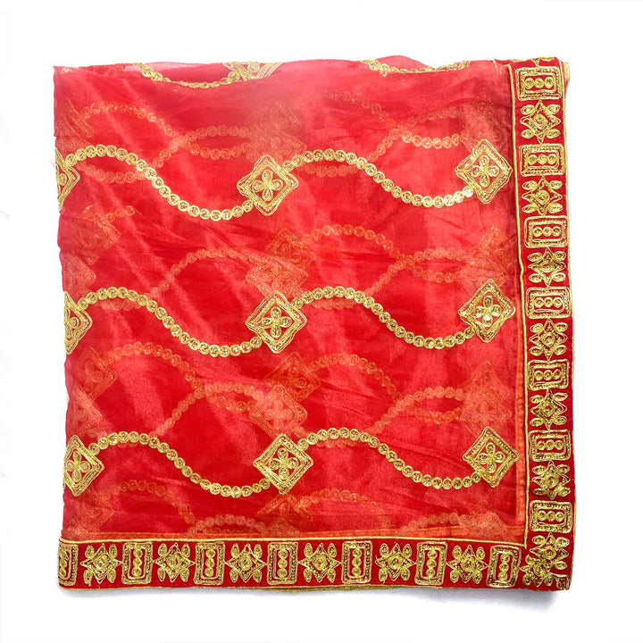Add a divine touch to your spiritual rituals with this beautiful Mata Ki Chunri, featuring intricate golden embroidery. Measuring 214 cm (84 inches) in length and 102 cm (40 inches) in height, this Chunri is perfect for Navratri, Durga Puja, temple decor, and religious ceremonies. The premium fabric and elegant golden patterns enhance the grace of your puja setup.

🛍️ Explore authentic Mata Ki Chunris, Devi Chunaris, and spiritual accessories at Satvik Store for all your devotional needs. 🌸🙏