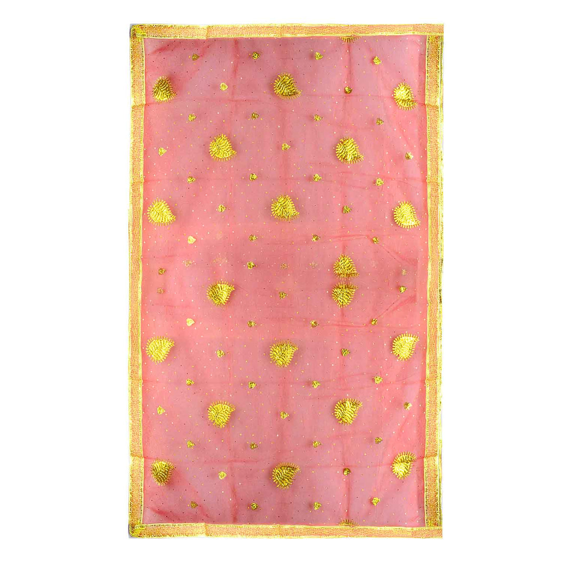 Enhance your puja altar with this exquisite Pink Chunri, adorned with golden motif embroidery for a divine and elegant look. Measuring 194 cm (76 inches) in length and 118 cm (46 inches) in height, this cloth is perfect for Devi puja, religious ceremonies, and festive rituals.

🛍️ Shop now at Satvik Store for authentic spiritual and religious products. 🌸🙏