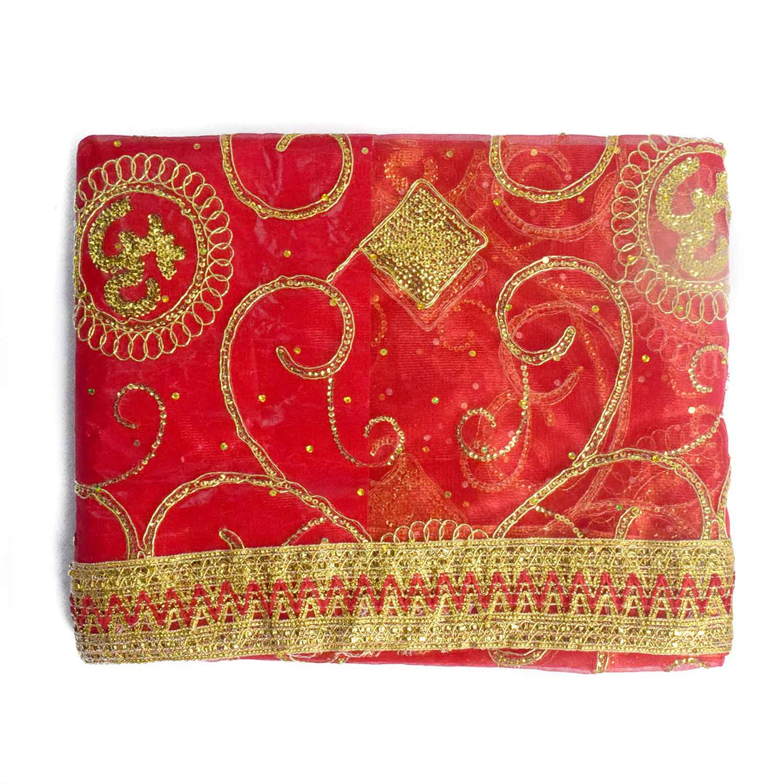Enhance your devotional rituals with this Mata Ki Chunri, beautifully adorned with golden embroidery and decorative patterns. Measuring 192 cm (75.5 inches) in length and 106 cm (41.7 inches) in height, it is perfect for Devi puja, Navratri, and temple decoration. The elegant fabric symbolizes purity and reverence, making it an ideal offering for your prayer ceremonies.

🛍️ Shop now at Satvik Store for premium spiritual and religious products. 🌸🙏