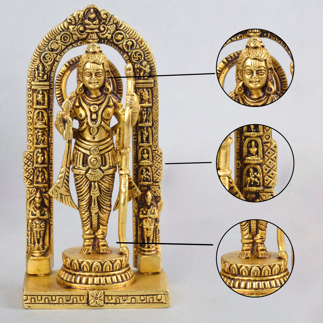 5.9 Inch Superfine Pure Brass Ayodhya Ram Lalla Idol