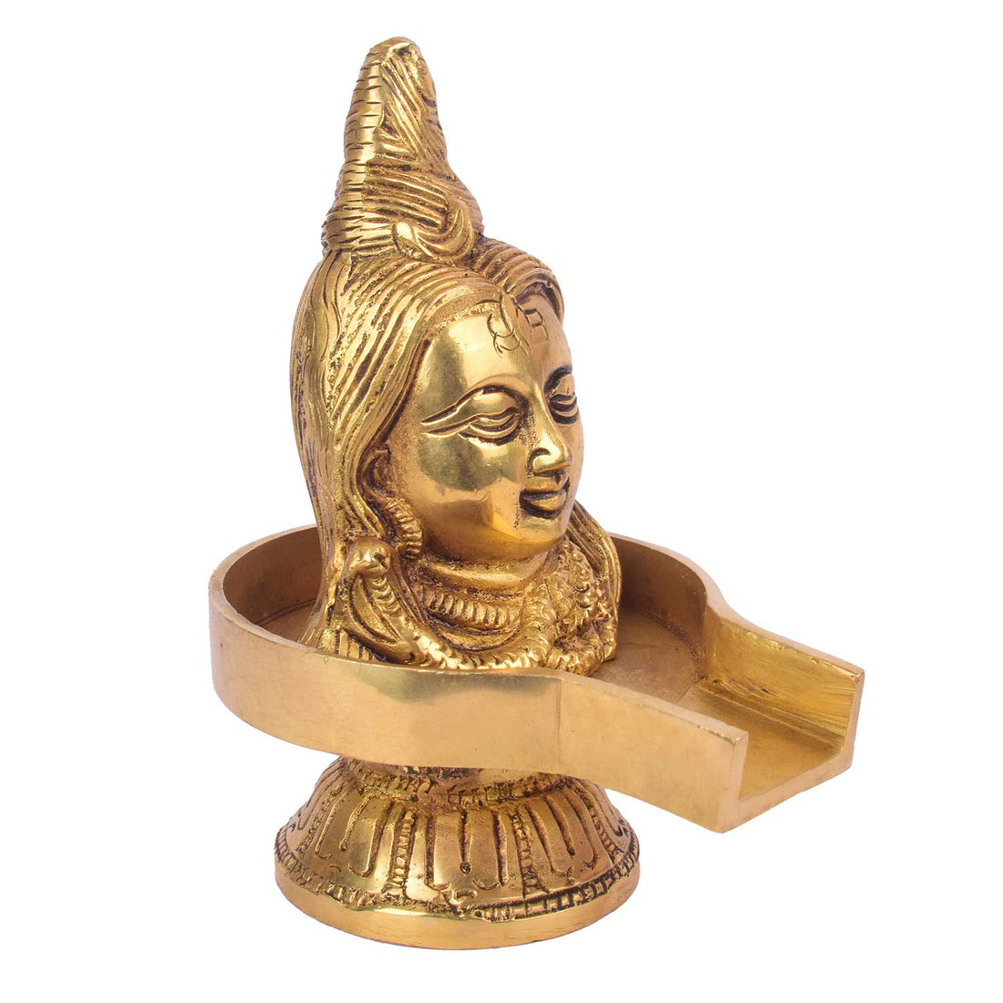 5.2 Inch Brass Lord Shiva Mukhalingam Shivling