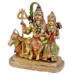 14 Inch Brass Shiv Parivaar Idol with Nandi