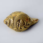 3.3 Inch Brass Engraved Laxmi Vishnu Shankh