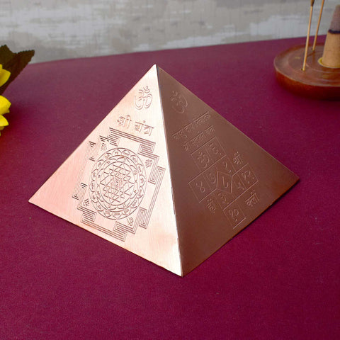 Big Copper Pyramid with precise Vastu geometry, designed for energy balancing, vastu correction, spiritual protection, and amplifying positivity in any environment. India’s Largest Pooja Accessories Brand - www.satvikstore.in


