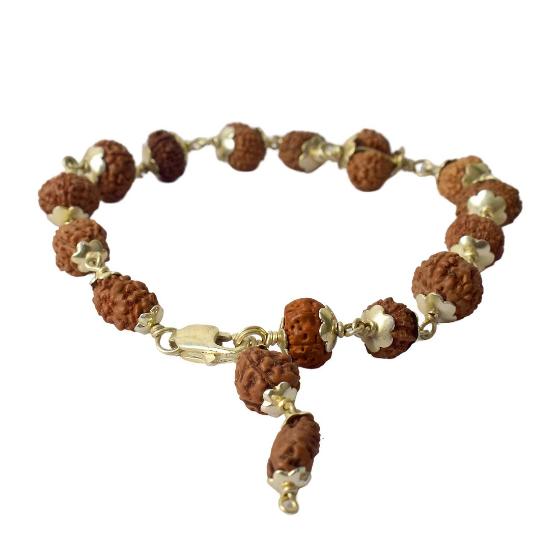 Authentic & Certified 1 to 14 Face Rudraksha Bracelet with Silver Capping