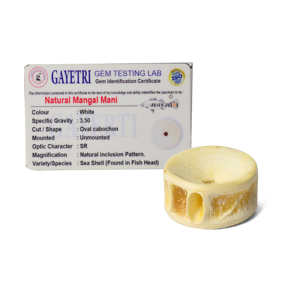 Certified Mangal Mani in Polished Finish for Mars Energy & Protection