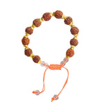 Rudraksha Bracelet with Brass Capping – Sacred Protection