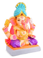 13.5 Inch Gajrup Eco Friendly Ganesha With Pagdi Idol