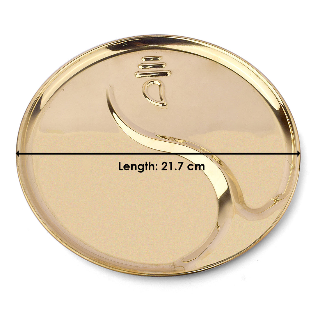 7 Piece Brass Designer Pooja Thali Set (8.5 Inch - 9 Inch) Design 6