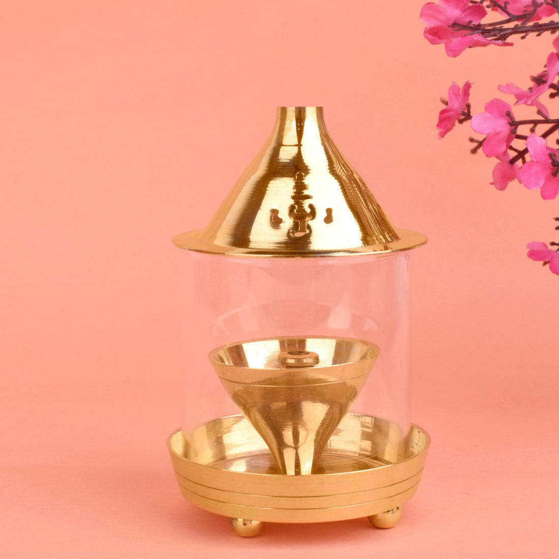 Pure Brass Kanchdeep Akhand Chimney Diya