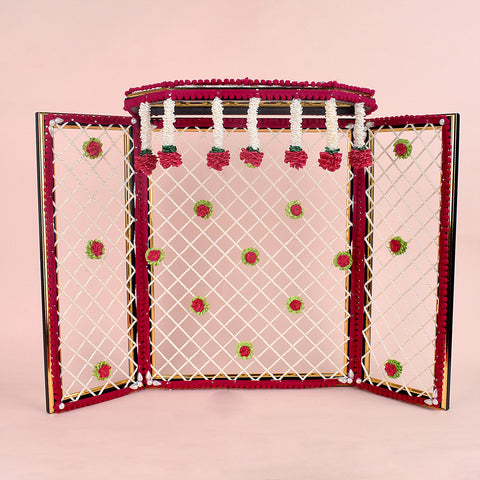 Incredible Ganesha Phool Bangla (Red) - Large (15 INCH)