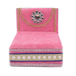 Divine Embrace: Laddu Gopal's Enchanting Velvet Sleeping Bed Small