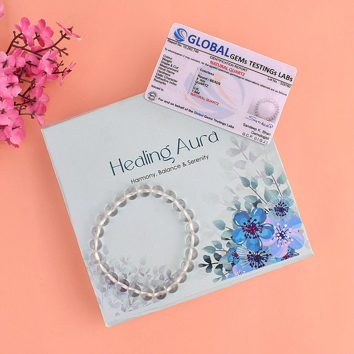 Natural Clear Crystal Quartz Bracelet – Hope with Priyanka