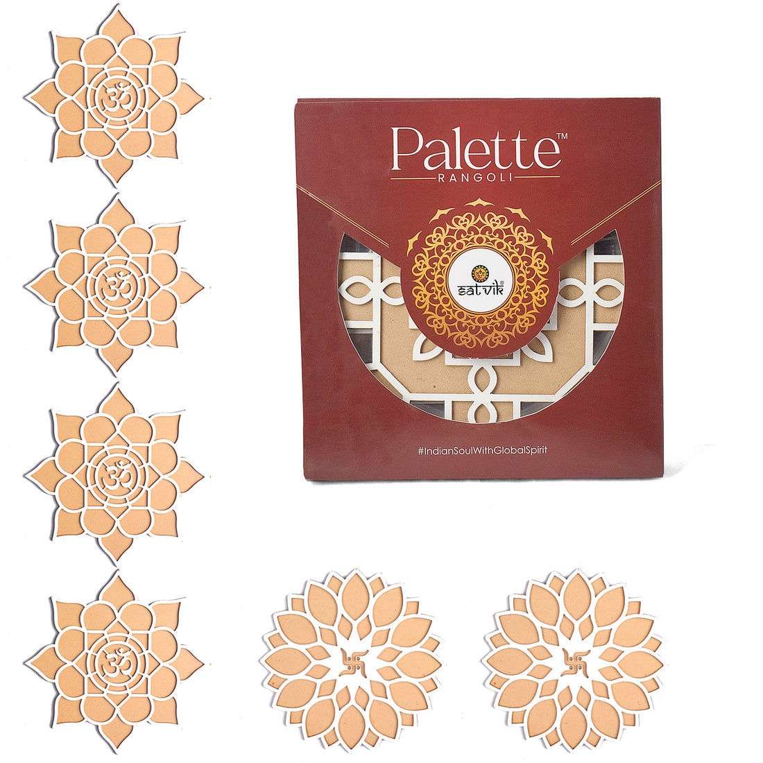 8-Inch Rangoli Stencils: DIY Decor for Navratri, Pongal, Pooja Mandir