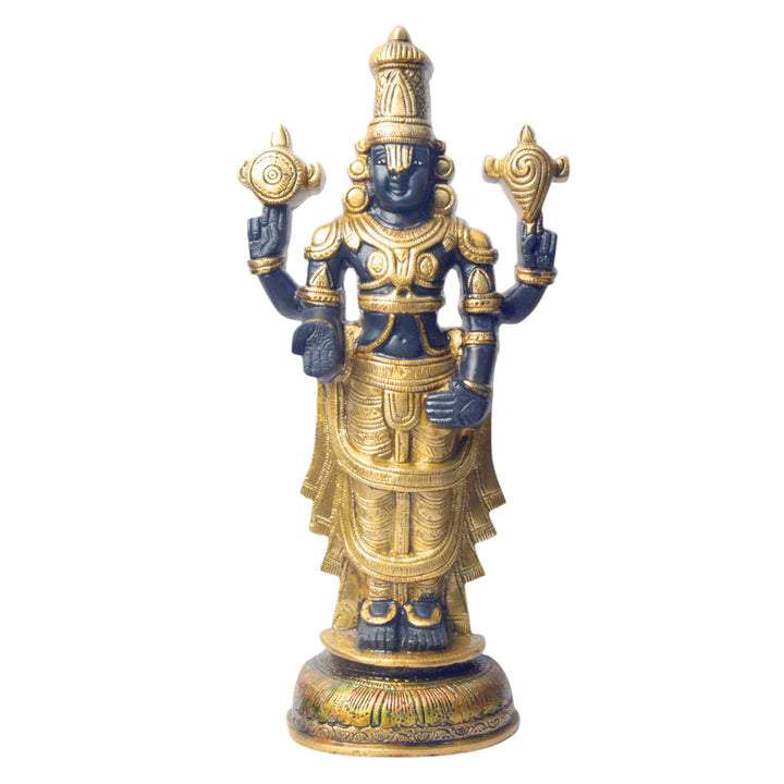 Large Brass Idol of 17 Inch Tirupati Balaji Brass Idol or Wall Hanging. Embrace the divine power and energy of Kali Mata with this intricately handcrafted 6-inch Brass Kali Mata Idol. Known as the goddess of destruction, transformation, and liberation, Kali Mata represents the removal of negativity and the triumph of good over evil. on www.satvikstore.in