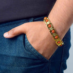 Gold Plated Rudraksha Bracelet – Premium IGP Finish