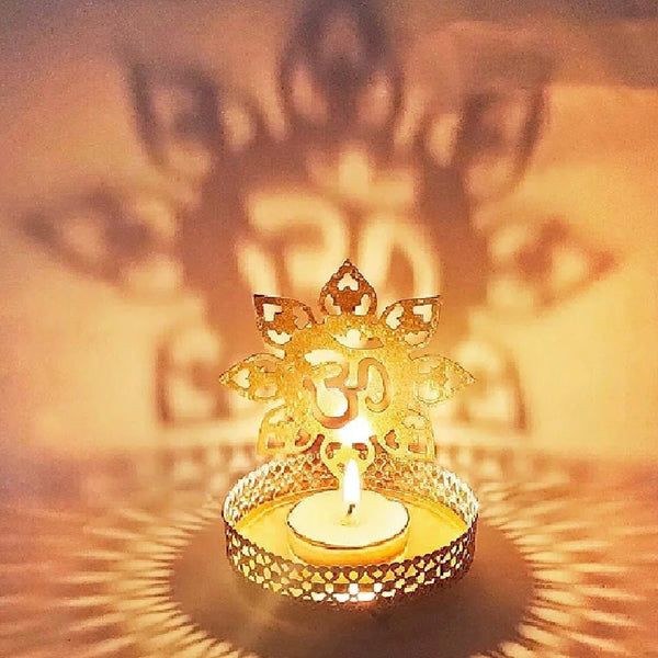 Decorative alluring OM Shadow Diya