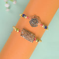 Set of 2 Traditional Rakhis for Brothers with Roli Chawal and Ram Sita Stickers – Raksha Bandhan Gift Pack. India’s Largest Pooja Accessories Brand - www.satvikstore.in