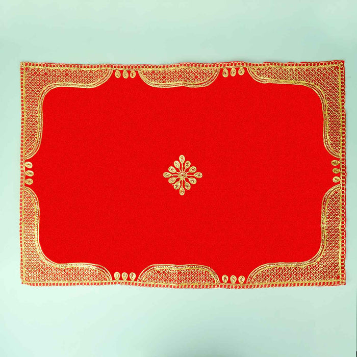 Designer Border Velvet Aasan | India’s Largest Pooja Accessories Brand - www.satvikstore.in