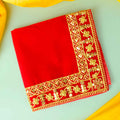 Swastik Design Velvet Aasan 16x24 Inch Pack of 4 with Golden Lace Border. India’s Largest Pooja Accessories Brand - www.satvikstore.in