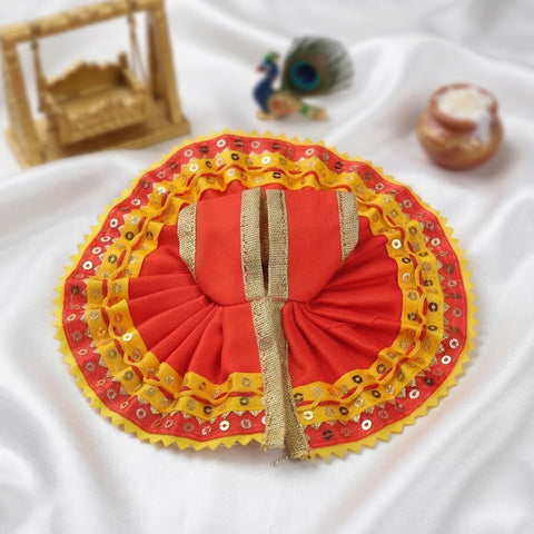 Designer Red & Yellow Laddu Gopal Dress | India’s Largest Pooja Accessories Brand – www.satvikstore.in