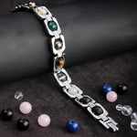 Dhanyog Silver Plated Bracelet Unisex IGP Spiritual Jewelry for Positive Energy and Protection India’s Largest Puja Accessories Brand- www.satvikstore.in