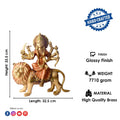  Large Brass Idol of Sherawali Mata Statue Stunning Sherawali Mata Statue – Divine Brass Idol of Goddess Durga, Symbolizing Strength & Protection, Perfect for Home, Temple, and Festive Decor.