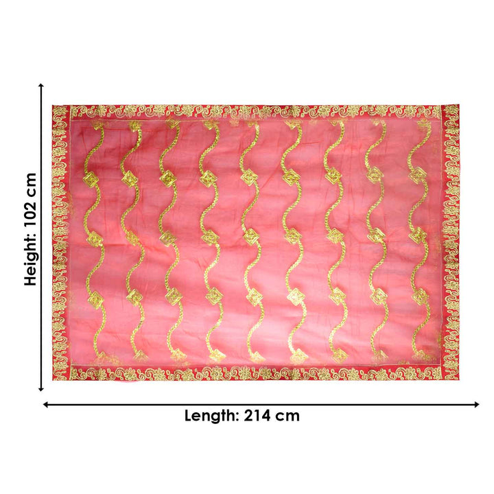 Add a divine touch to your spiritual rituals with this beautiful Mata Ki Chunri, featuring intricate golden embroidery. Measuring 214 cm (84 inches) in length and 102 cm (40 inches) in height, this Chunri is perfect for Navratri, Durga Puja, temple decor, and religious ceremonies. The premium fabric and elegant golden patterns enhance the grace of your puja setup.

🛍️ Explore authentic Mata Ki Chunris, Devi Chunaris, and spiritual accessories at Satvik Store for all your devotional needs. 🌸🙏