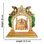 Majestic Golden Meenakari Jhula  for Laddu Gopal