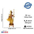 Enhance your décor with this Exquisite Brass Ram Statue, showcasing Lord Ram in a striking pose with a vibrant bow. Intricately crafted and adorned with colorful detailing, this statue embodies grace, strength, and devotion.