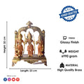   Large Brass Idol of 12.5 Inch Majestic Brass Ram Darbar Idol with Royal Touch of Divine Elegance. This Majestic Brass Ram Darbar Idol beautifully captures the essence of divinity and royalty. Crafted with intricate detailing, it showcases Lord Ram in a regal pose, symbolizing strength, devotion, and grace. 