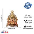  Large Brass Idol of 23 Inch Elegant Brass Ram Darbar Idol. This Elegant Brass Ram Darbar Idol&nbsp;beautifully captures the essence of divinity and royalty. Crafted with intricate detailing, it showcases Lord Ram in a regal pose, symbolizing strength, devotion, and grace. 