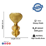 14.2 Inch Brass Shivling with Nag Hood – Ideal for Shivratri