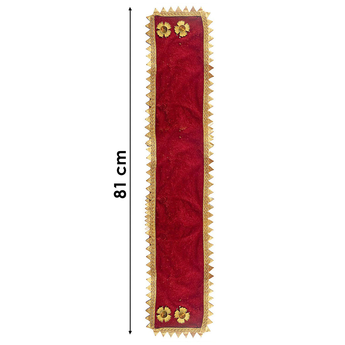 Premium Decorative Maroon Velvet Ganpati Idol Patka