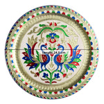 Peacock Embossed Puja Thali - Festive Delight for Diwali & Karwa Chauth