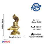 Brass Shivling With Nag