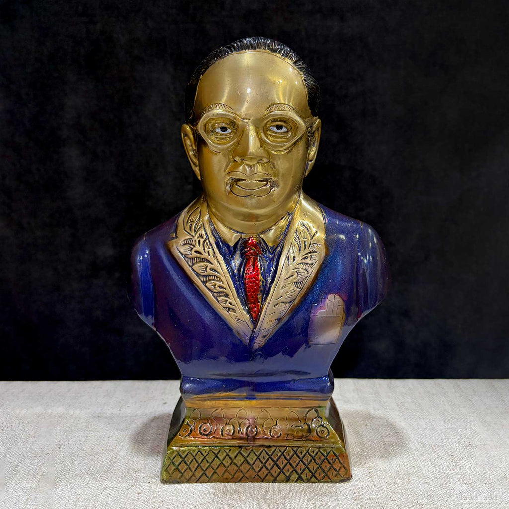  10.5 Inch Dr. Bheem Rao Ambedkar Brass Figurine, a meticulously crafted statue showcasing the iconic leader in a standing pose, symbolizing his fight for justice, equality, and empowerment. No.1 Brass Idol Store www.satvikstore.in 

