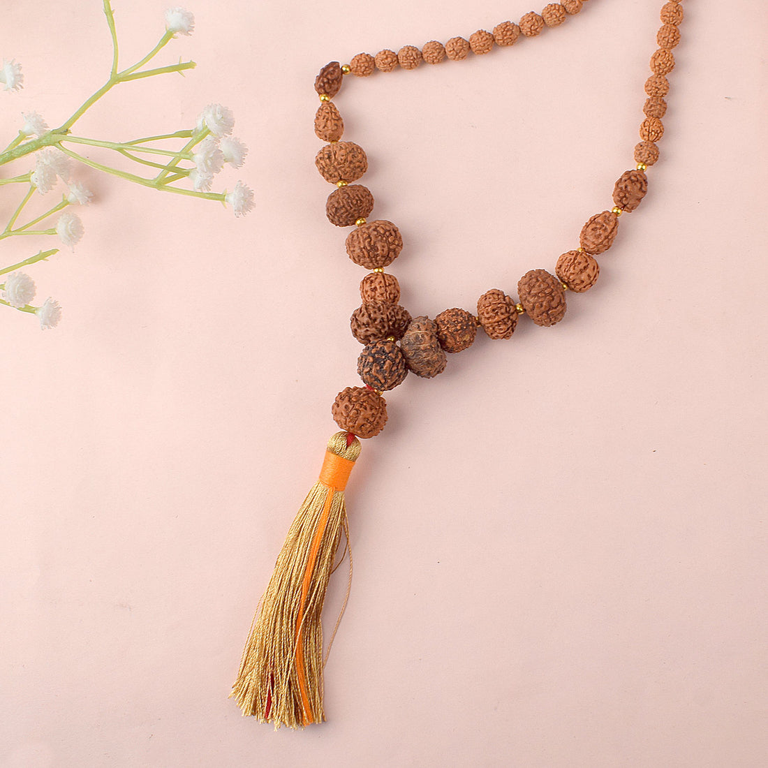 1–14 Mukhi Siddh Rudraksha Mala with Asht Dhatu Capping 100% Original & Certified