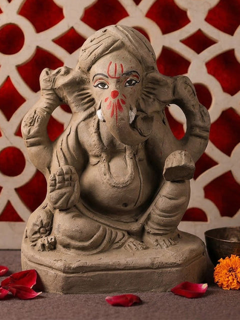  Eco-Friendly Ganesha Idol in Lalitāsana Pose | India’s Largest Pooja Accessories Brand – www.satvikstore.in
