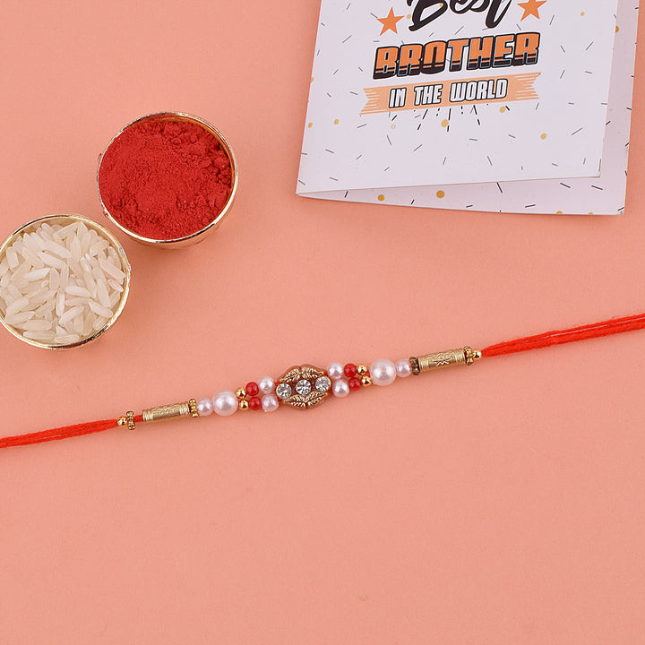 Elegant Pearl Rakhi | India’s Largest Pooja Accessories Brand – www.satvikstore.in
